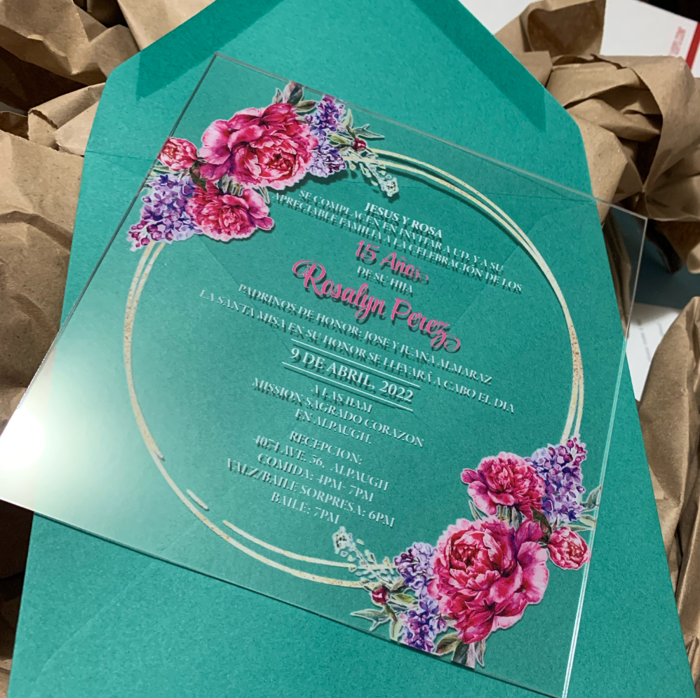 Square Acrylic Invitations Invitations by Luis Sanchez