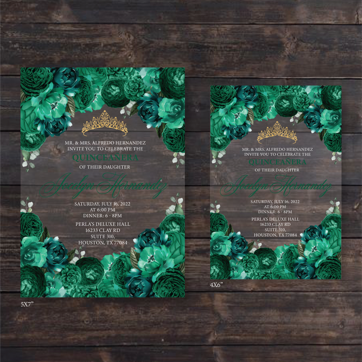 Emerald Green 5x7 Cardstock For Invitations 