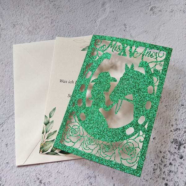 Western Quinceanera Theme Laser Cut Invitation