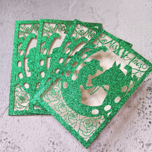 Western Quinceanera Theme Laser Cut Invitation