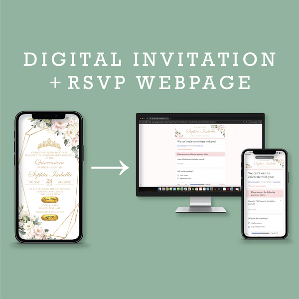 Custom Digital Invitation + RSVP Webpage | Personalized Online Event Invitation