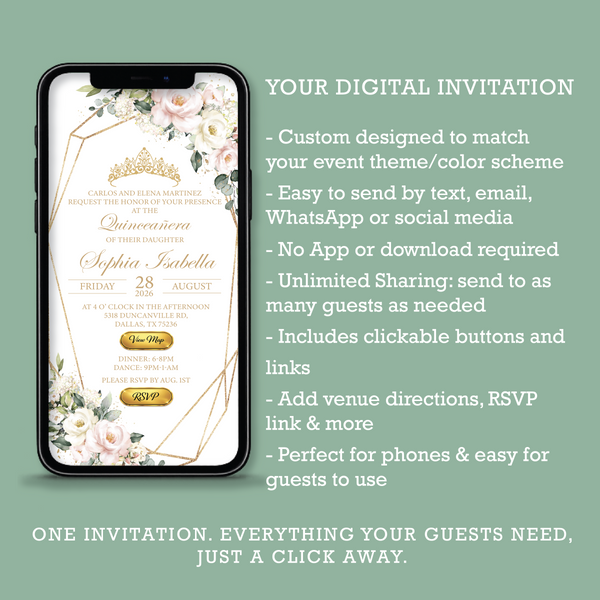 Custom Digital Invitation + RSVP Webpage | Personalized Online Event Invitation