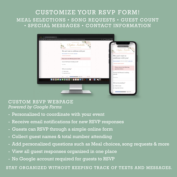 Custom Digital Invitation + RSVP Webpage | Personalized Online Event Invitation