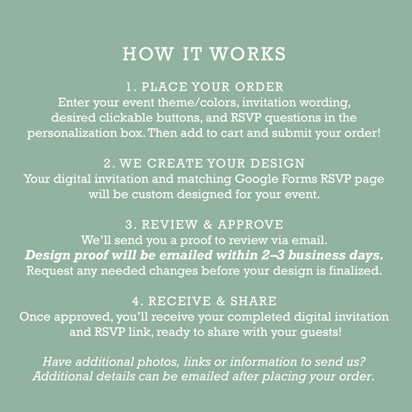 Custom Digital Invitation + RSVP Webpage | Personalized Online Event Invitation