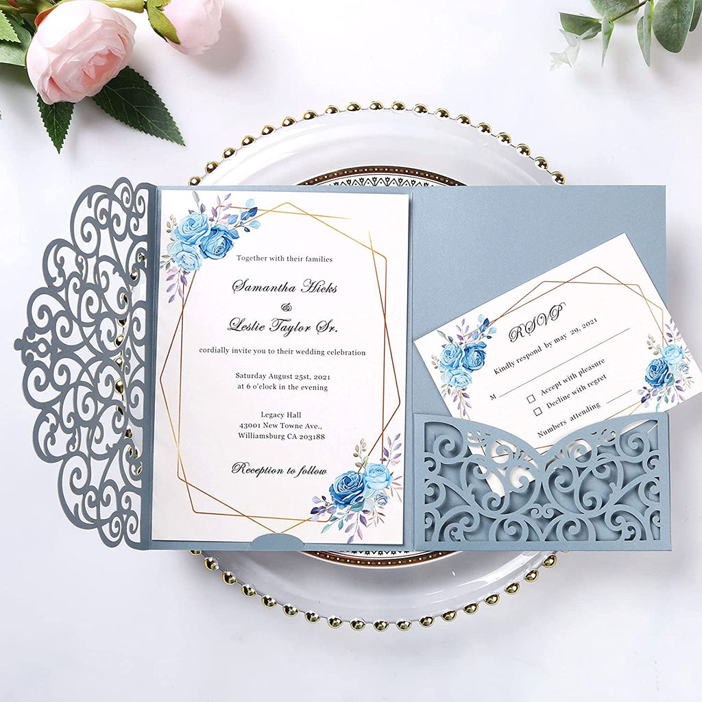 Uitnodiging Enveloppen 30 stks Laser Cut Tri-fold Goud Zwart Uitnodiging Enveloppen 30 stks Laser Cut Tri-fold Goud Zwart