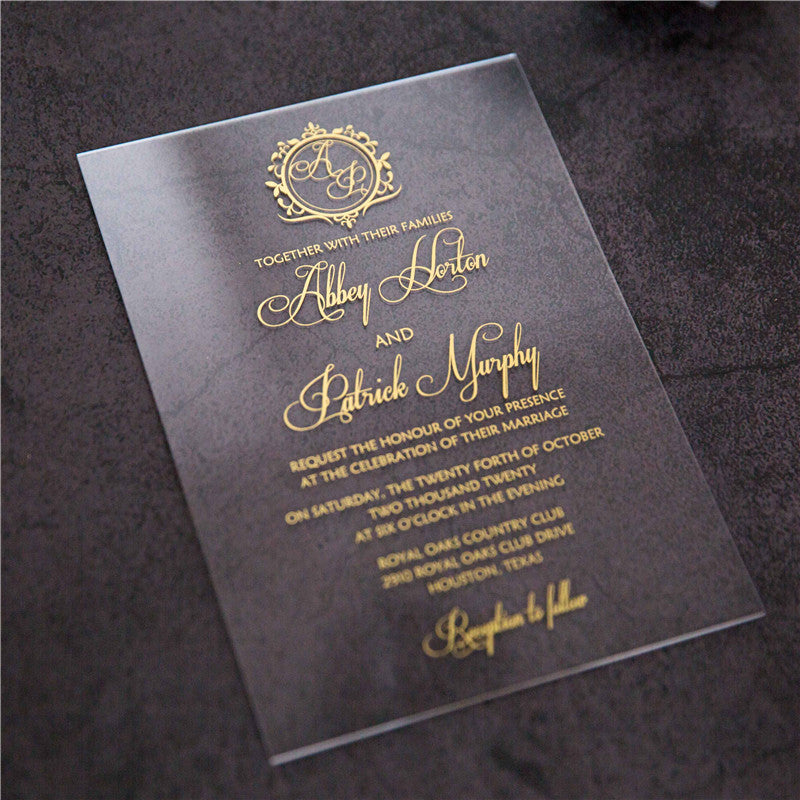 Elegant Gold Ink Acrylic Invitations Invitations By Luis Sanchez elegant-gold-ink-acrylic-invitations-invitations-by-luis-sanchez