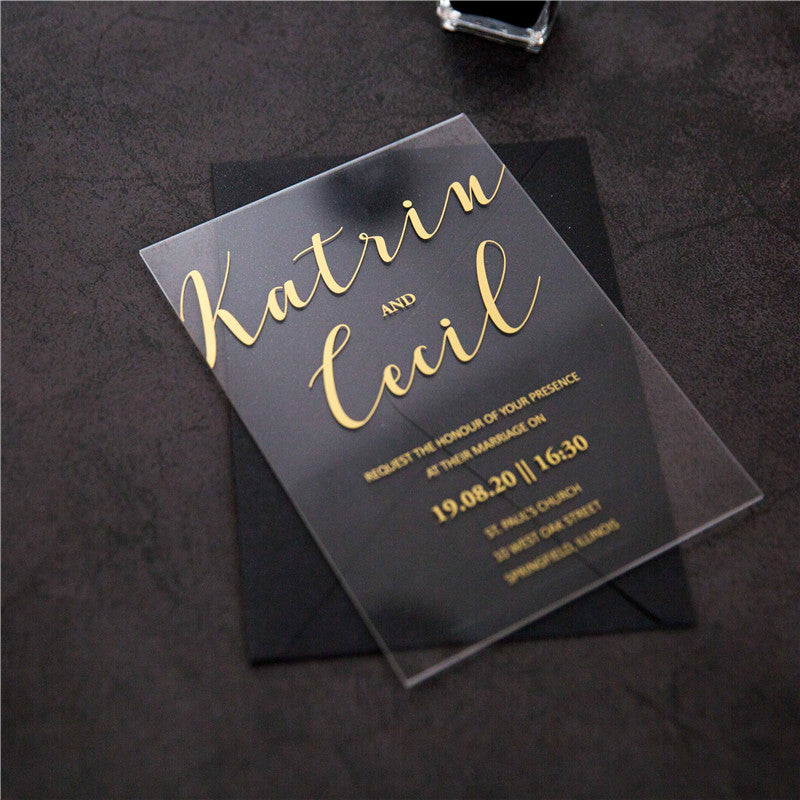 Gold Ink Acrylic Invitations Invitations By Luis Sanchez gold-ink-acrylic-invitations-invitations-by-luis-sanchez