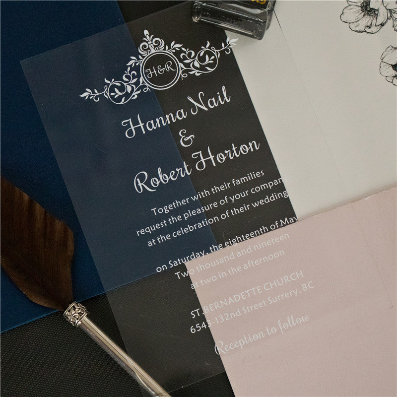Elegant White Ink Acrylic Invitations – Invitations by Luis Sanchez