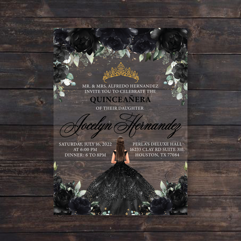 Sage Green Floral and Gold Geometric Acrylic Invitations – Invitations by  Luis Sanchez