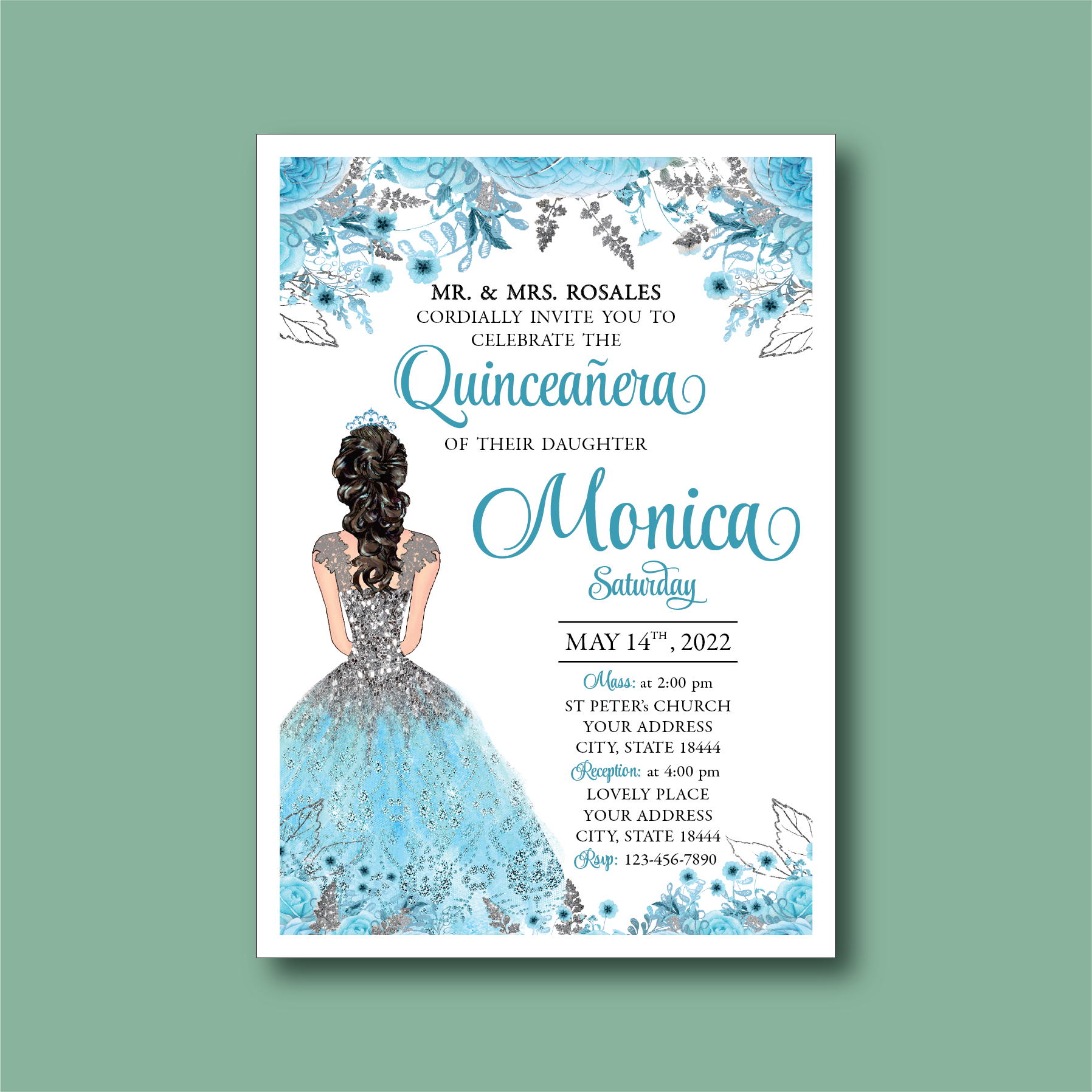 5X7” Cardstock Invitation Card Invitations by Luis Sanchez