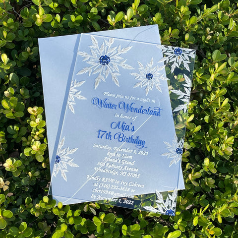 Ivory Floral Acrylic Wedding Invitation – Invitations by Luis Sanchez